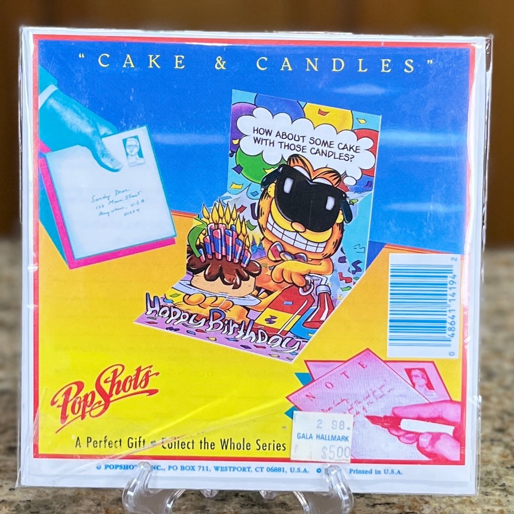 NEW Vintage Garfield Pop Shot’s 3D Pop Up Greeting Card